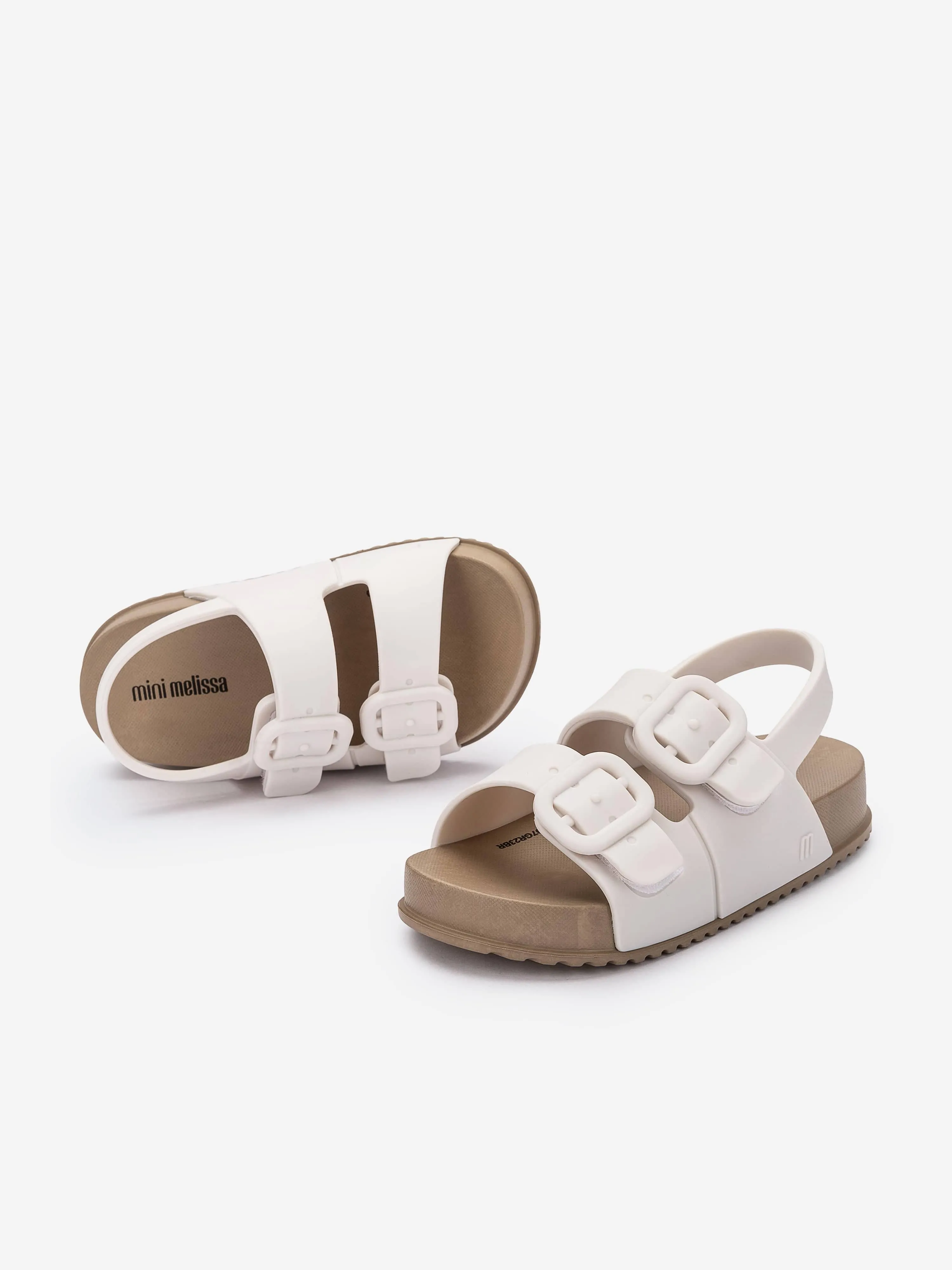 Mini Melissa Girls Cozy Sandals in White