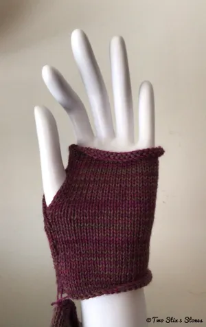 Mini Purple Tweed Fingerless Gloves