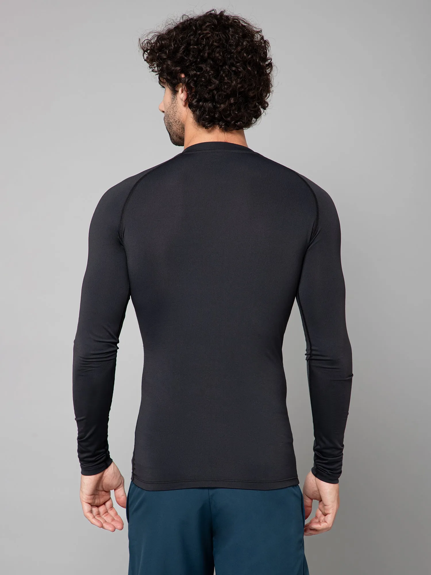 MINIMAL BUZZ CORE COMPRESSION FULL SLEEVE T-SHIRT-BLACK