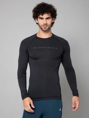 MINIMAL BUZZ CORE COMPRESSION FULL SLEEVE T-SHIRT-BLACK