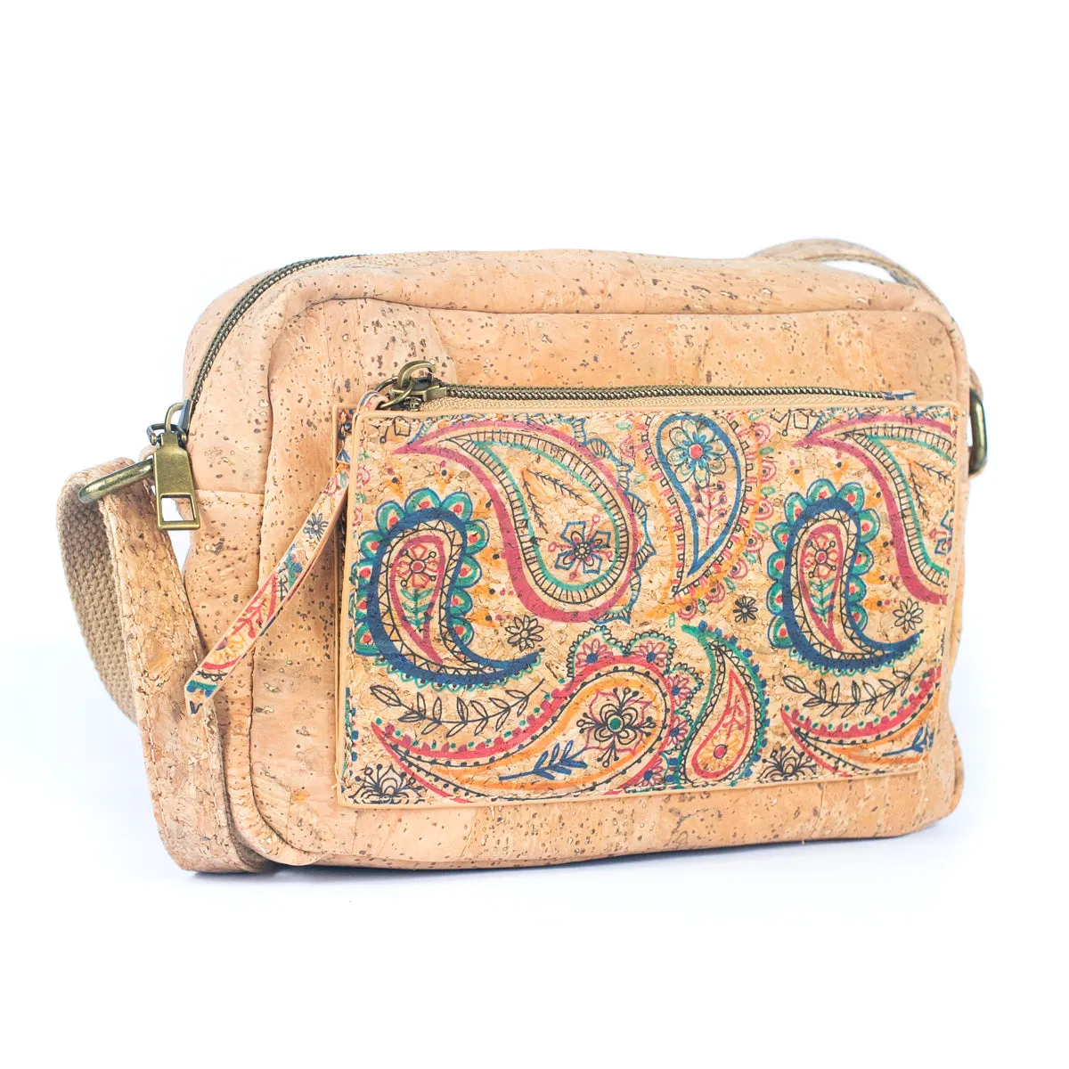 Natural Cork Women's Printed Crossbody Bag BAGF-071