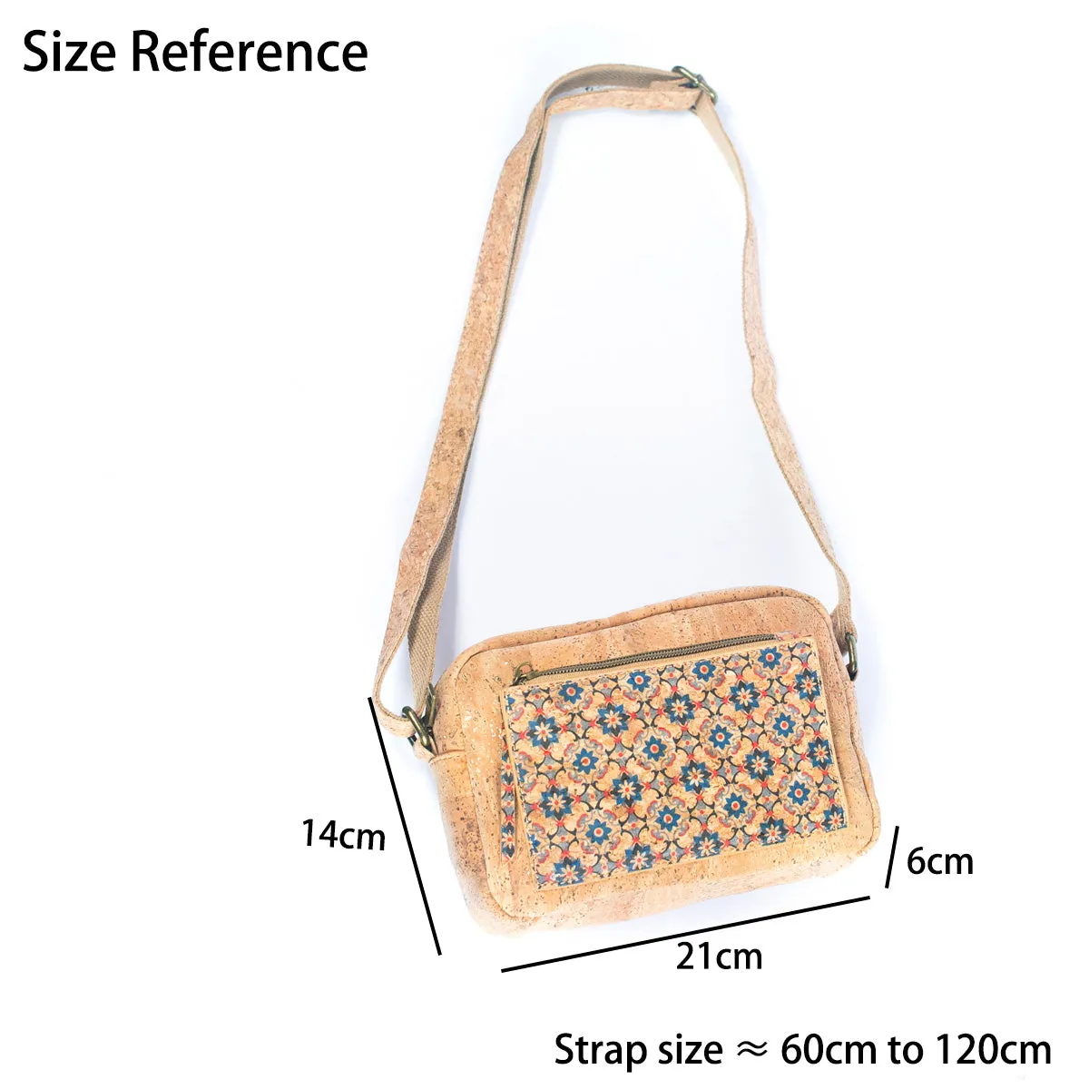 Natural Cork Women's Printed Crossbody Bag BAGF-071