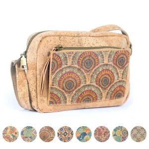 Natural Cork Women's Printed Crossbody Bag BAGF-071