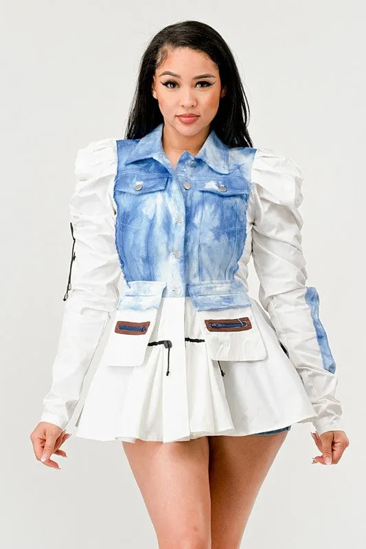 Peplum Panache Denim Jacket