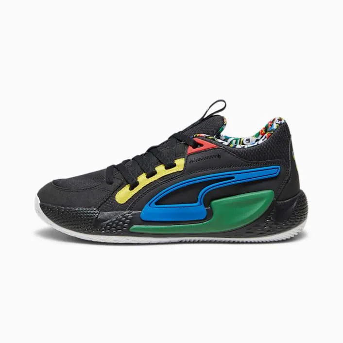 Puma Men's Court Rider Chaos Trash Talk Shoes - Black / Yellow / Green / Blue / White