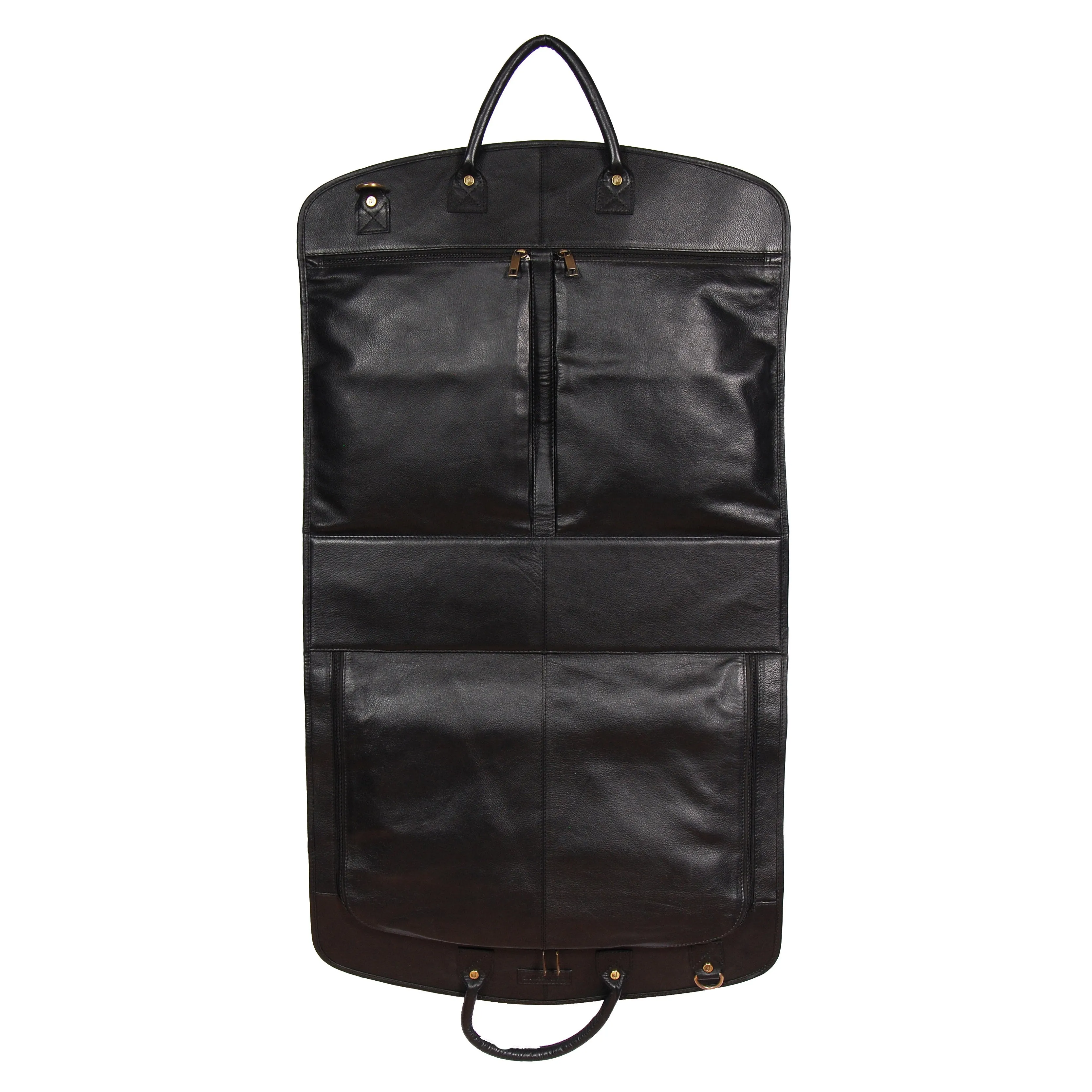 Real Leather Suit / Dress Carrier HOL933 Black