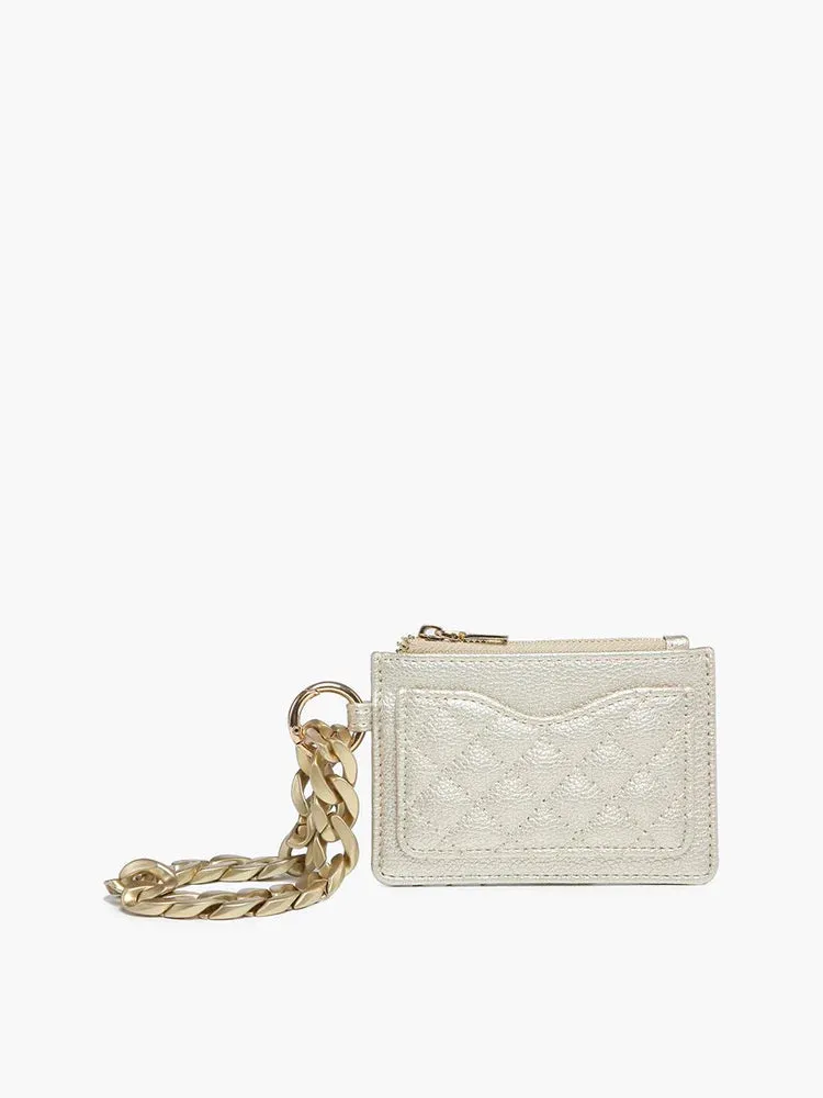 Rhodes Quilted Wallet with Chain Bangle