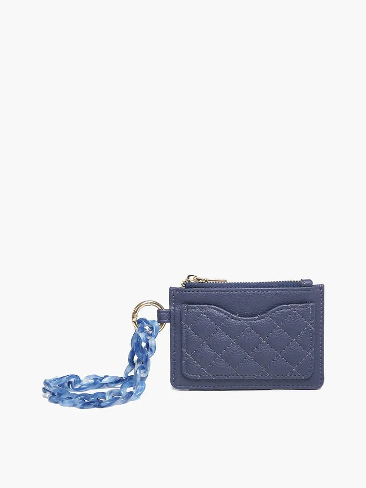 Rhodes Quilted Wallet with Chain Bangle