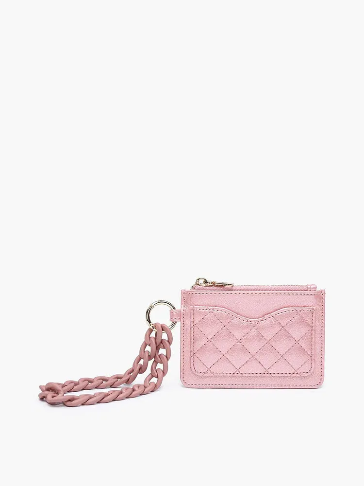 Rhodes Quilted Wallet with Chain Bangle