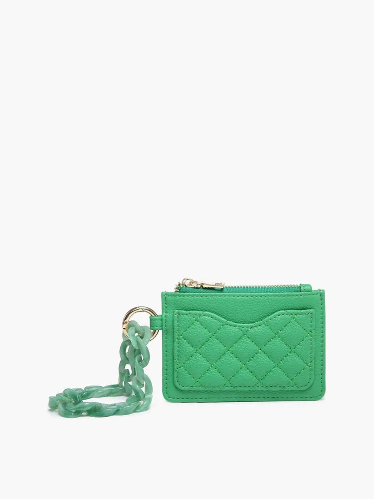 Rhodes Quilted Wallet with Chain Bangle