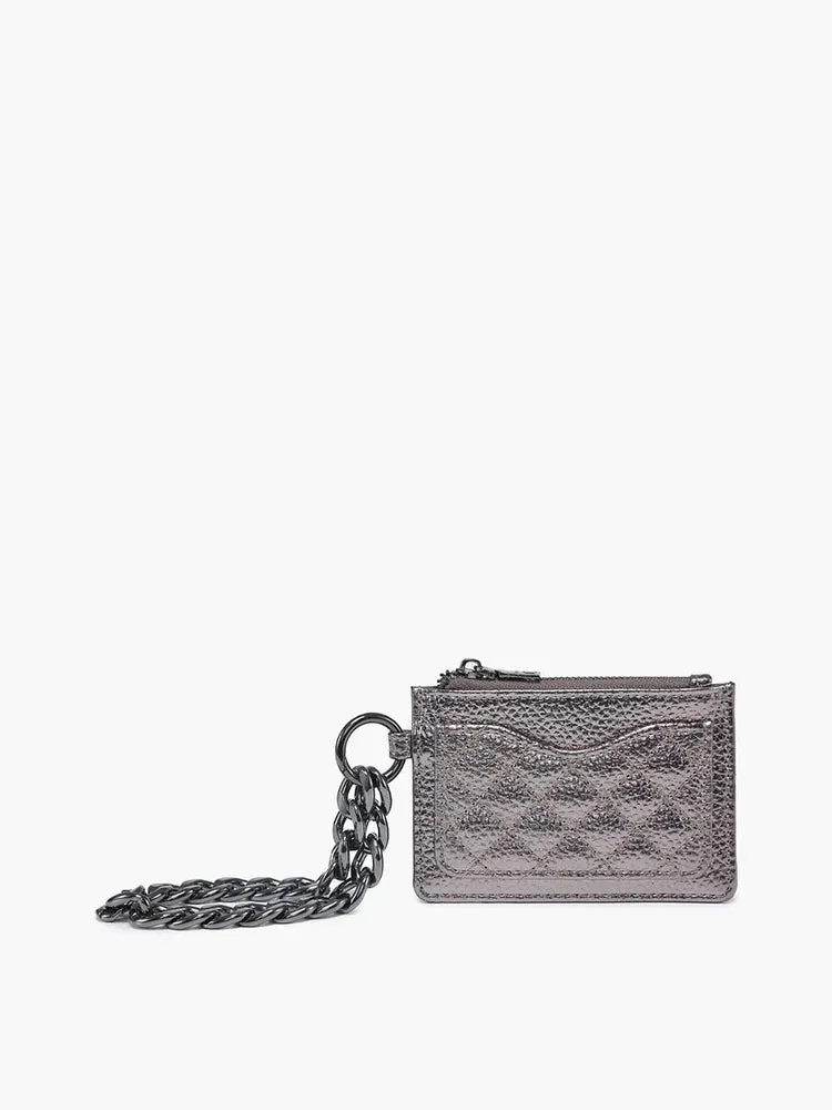 Rhodes Quilted Wallet with Chain Bangle