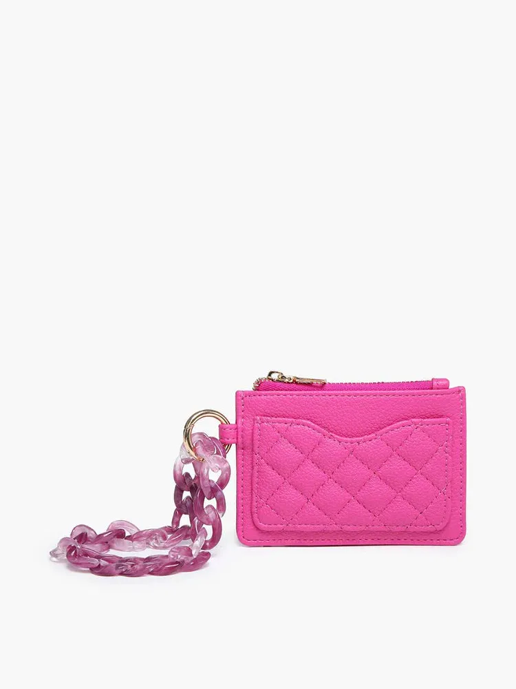 Rhodes Quilted Wallet with Chain Bangle