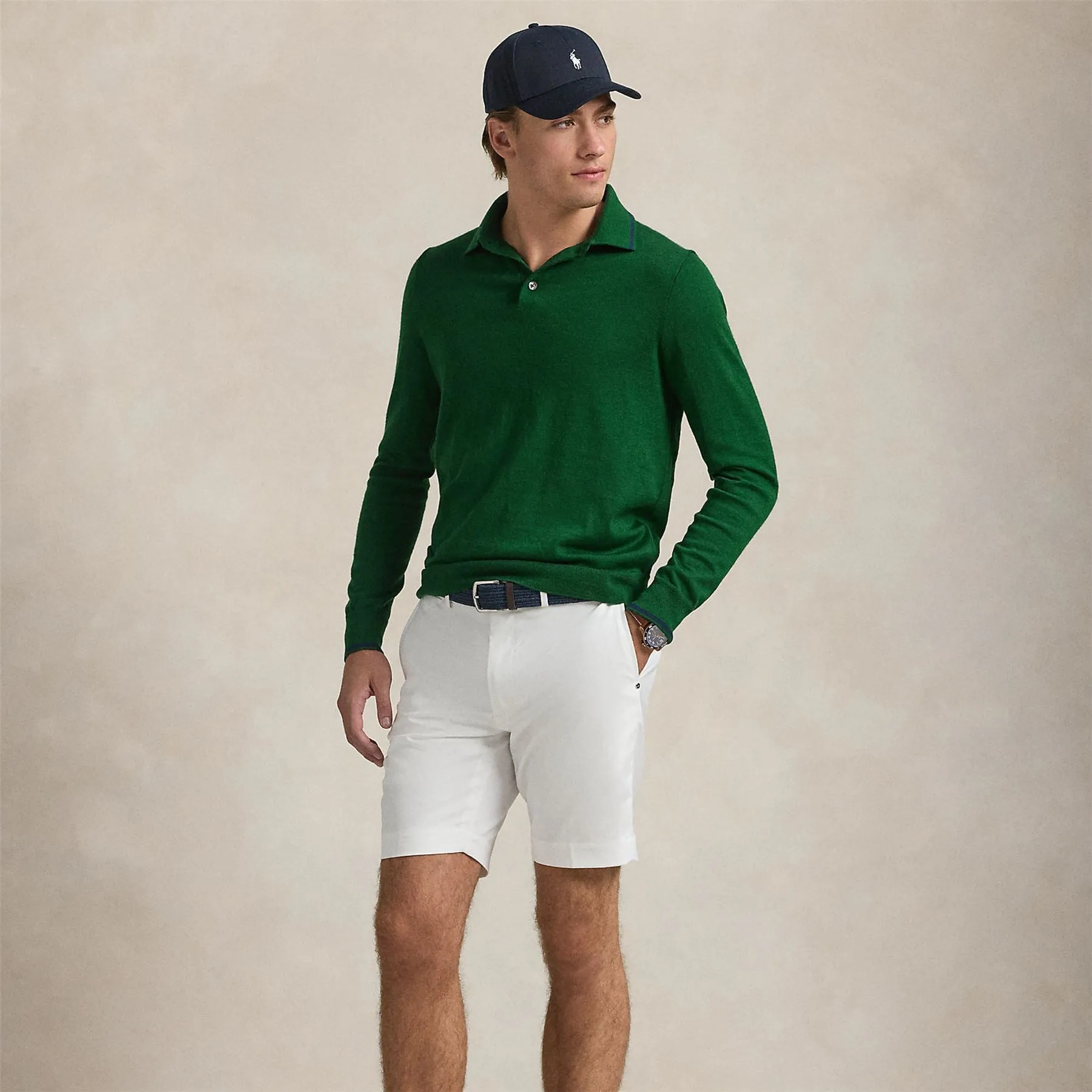 RLX Merino Coolmax LS Polo New Forest - AW24