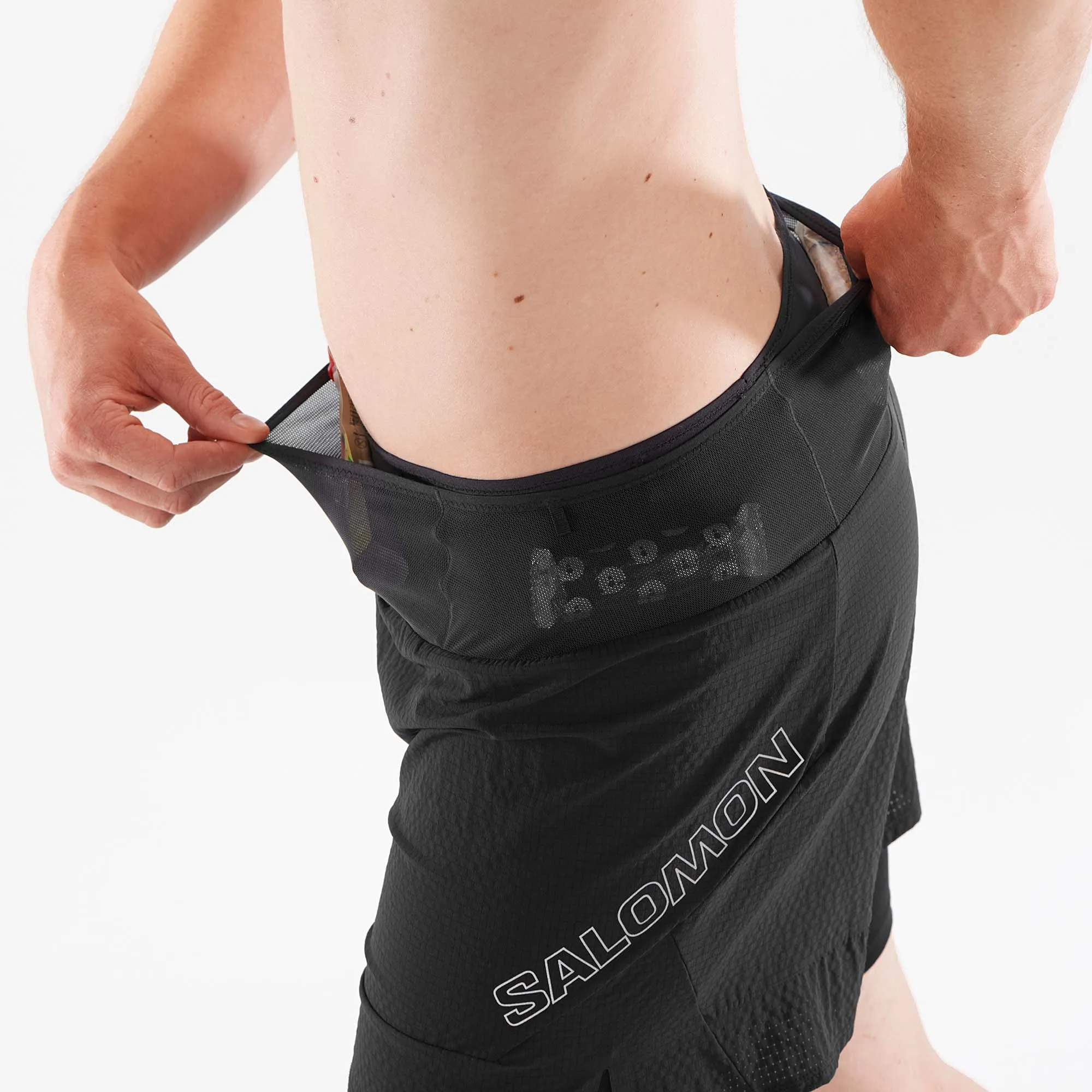 Salomon | Men's Sense Aero 2in1 Shorts - Deep Black