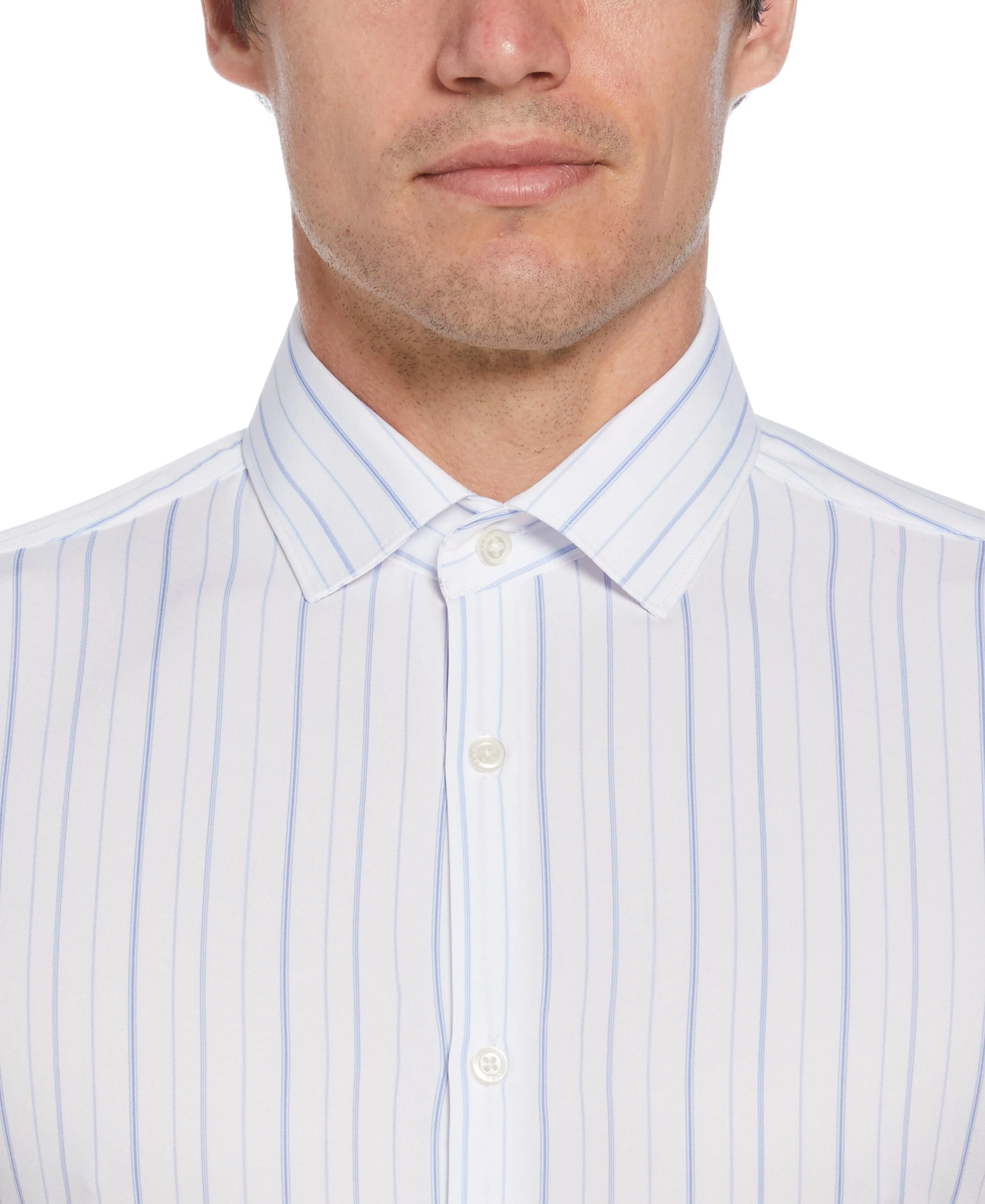 Slim Fit Total Stretch Thin Striped Print Shirt