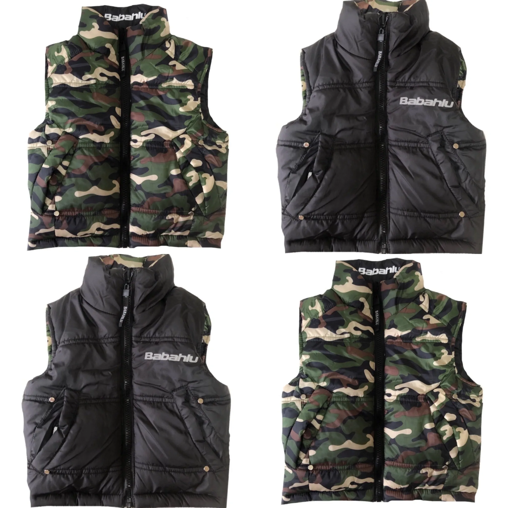 SOHO Camo Reversible Puffy Vest