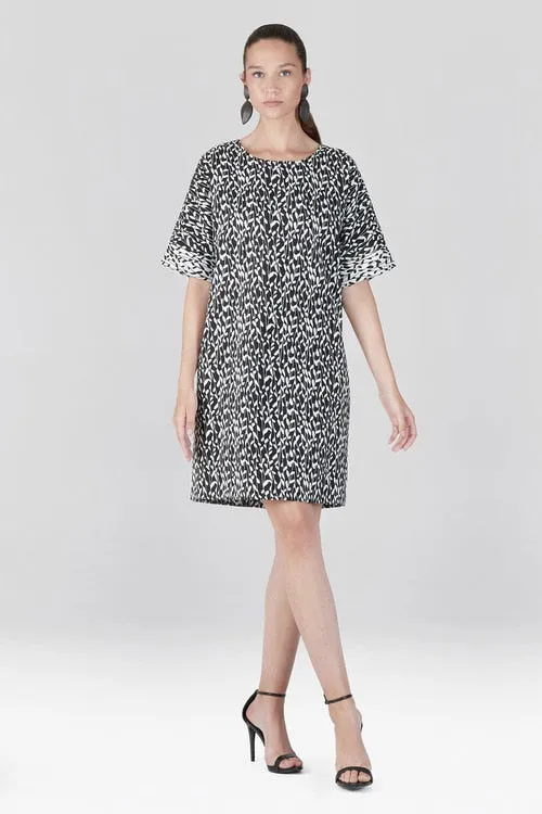 Stencil Vine Jacquard T-Shirt Dress