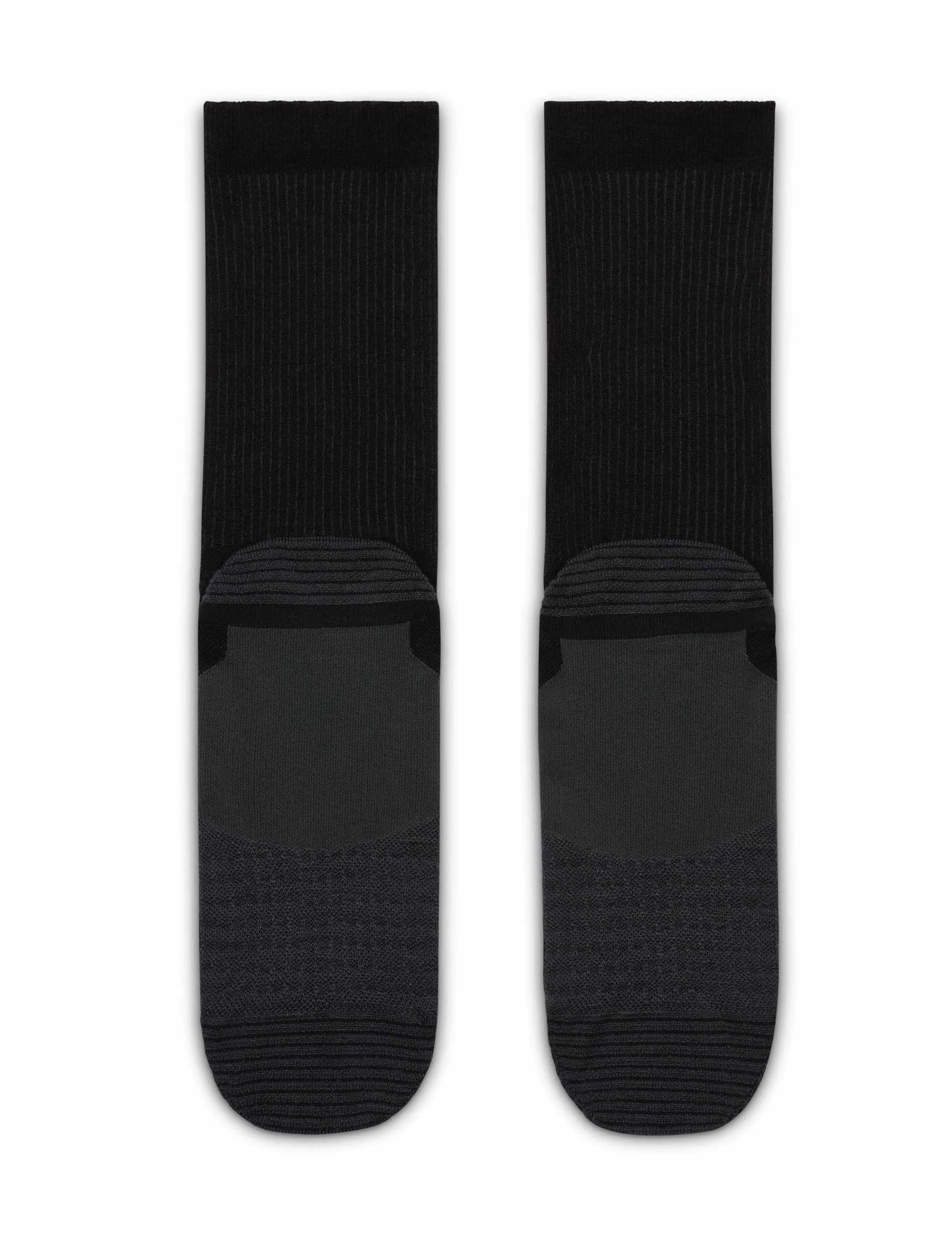 Trail-Running Crew Socks - Black/Anthracite/Reflect Silver