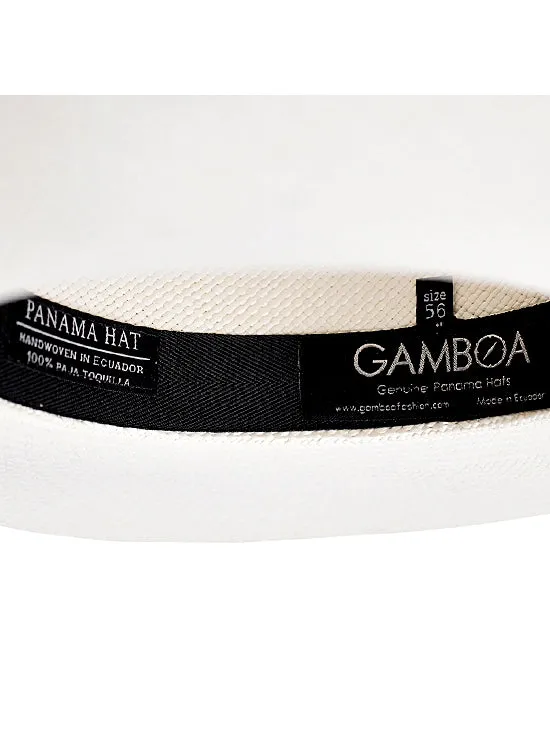 White Panama Hat - Wide Brim Gambler Hat