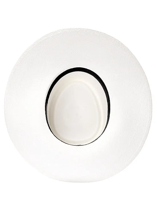 White Panama Hat - Wide Brim Gambler Hat